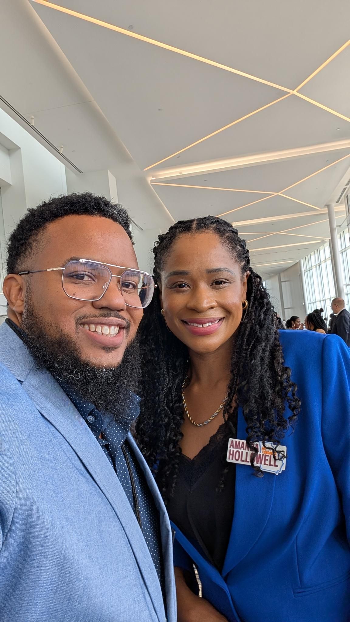 Micah King with a convention leader