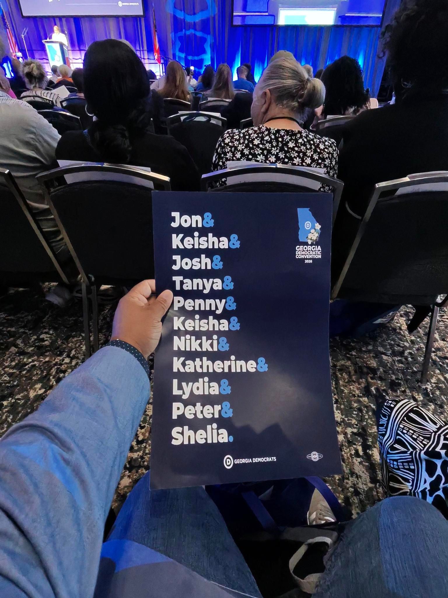 Program roster flyer with key speaker names