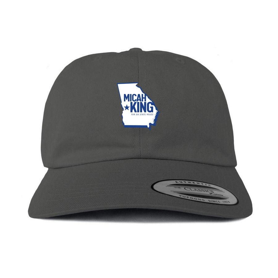 Printed Classic Baseball Cap - Dark Gray Front
