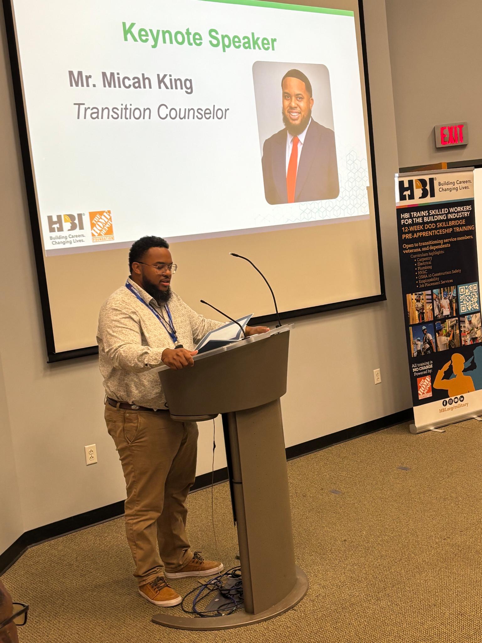 Keynote Speaker at the Home Builders Institute Graduation at Fort Stewart
