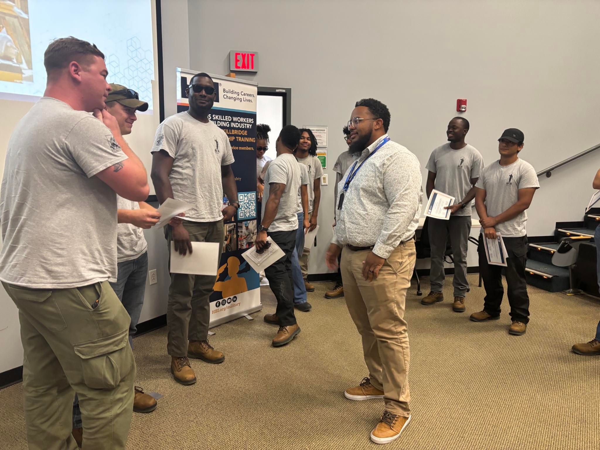 Micah King with HBI graduates