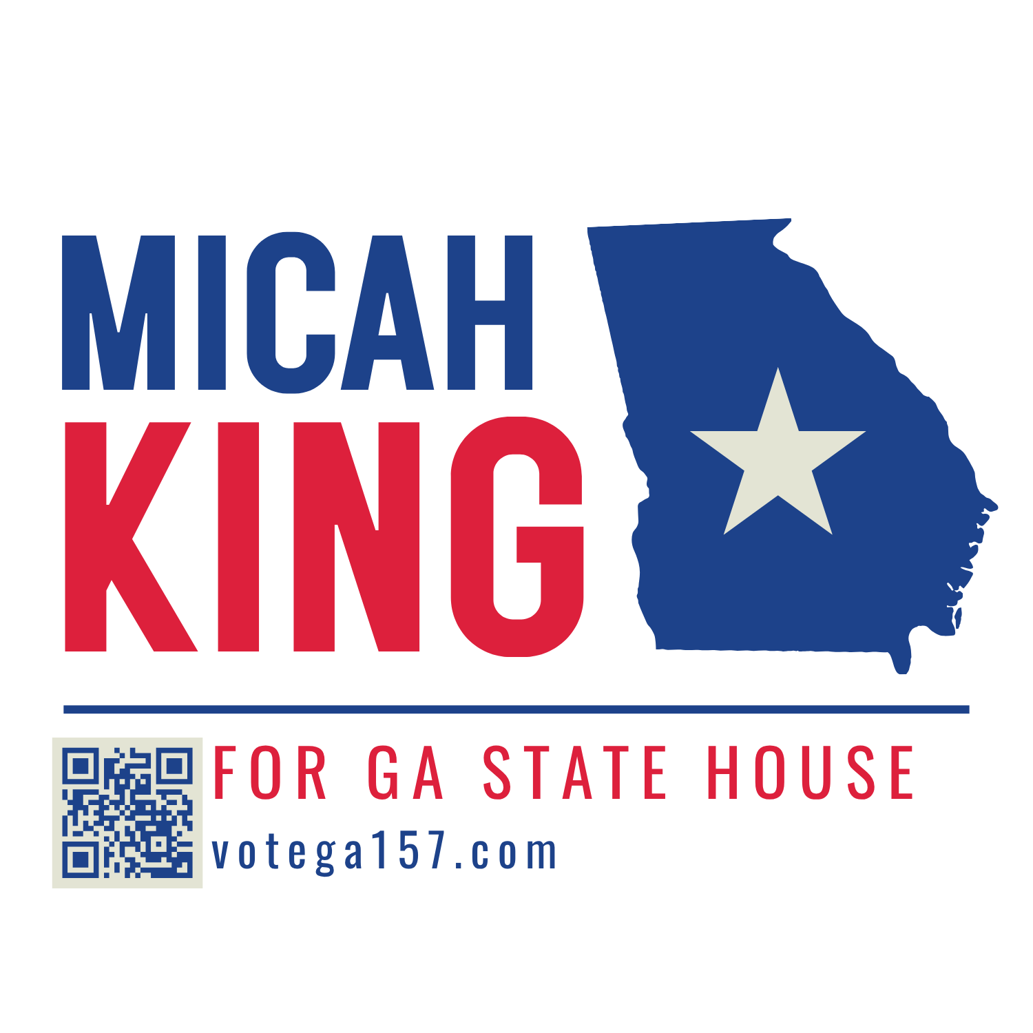 Horizontal Campaign Badge with Map & QR
