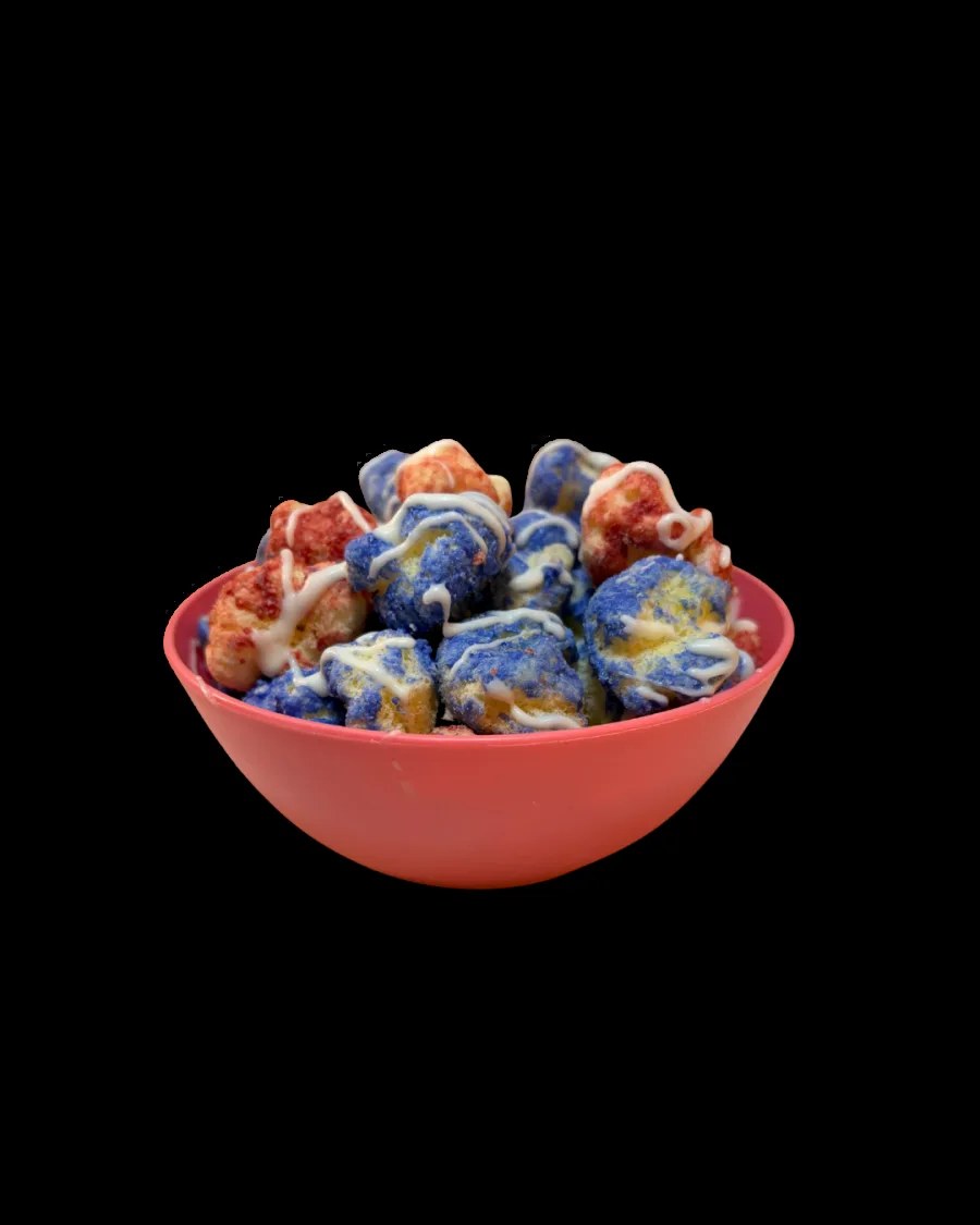 Micah's Favorite Red, White & Blue Puffcorn by Destiny's Puffs N Stuff